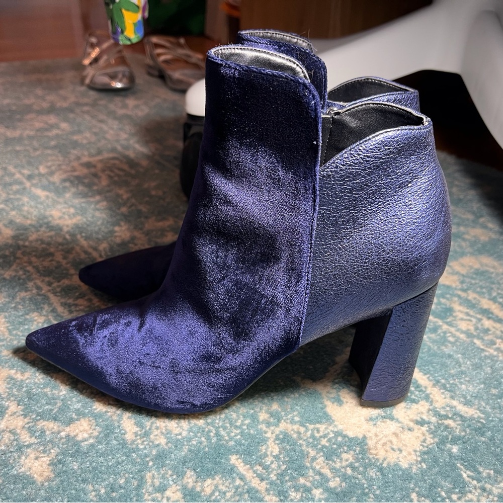 Marc Fisher Blue Heeled Boots